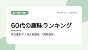 60代の趣味ランキング 年を重ねて増える趣味・減る趣味